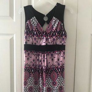 Patterned Sleeveless Dress